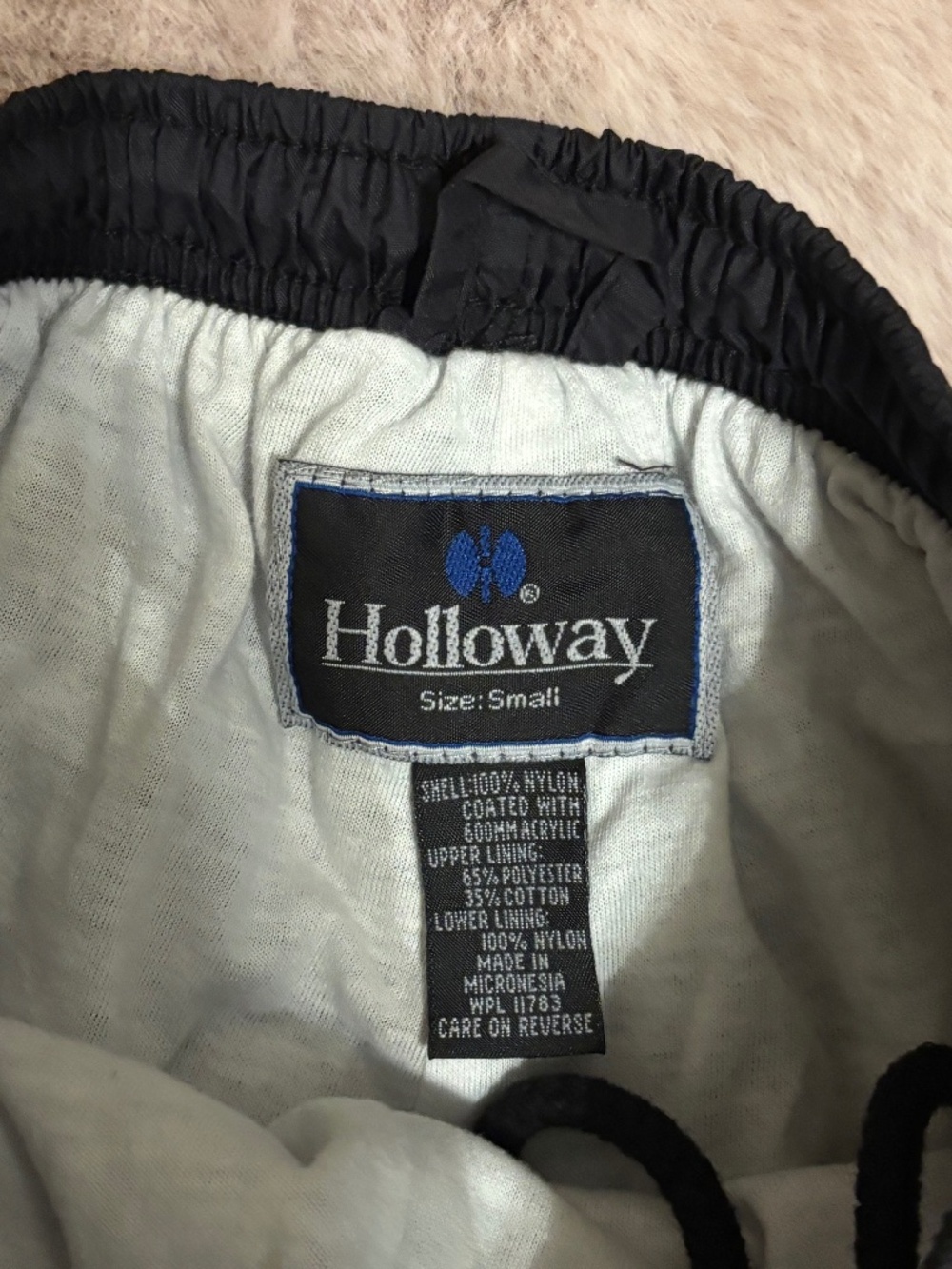 Holloway Women’s Nylon Pants Black/White Pull Up Sz Small - Picture 6 of 9